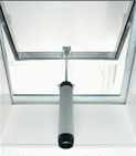 A computer controlled actuator opening a window automatically