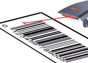 Animation of a barcode scanner