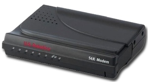 A typical dial-up modem