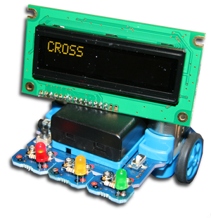 A Microbot being used as a set of traffic lights. Logicator Flowcharting Software | Picaxe Logicator LCD/OLED screens